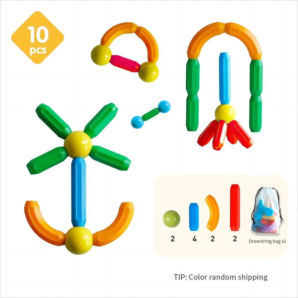 Magnetisch Bouwen Set - 10-delig Educatief Speelgoed voor Creatieve Kinderen, Perfect Cadeau voor Jongens en Meisjes-mezamstore.nl
