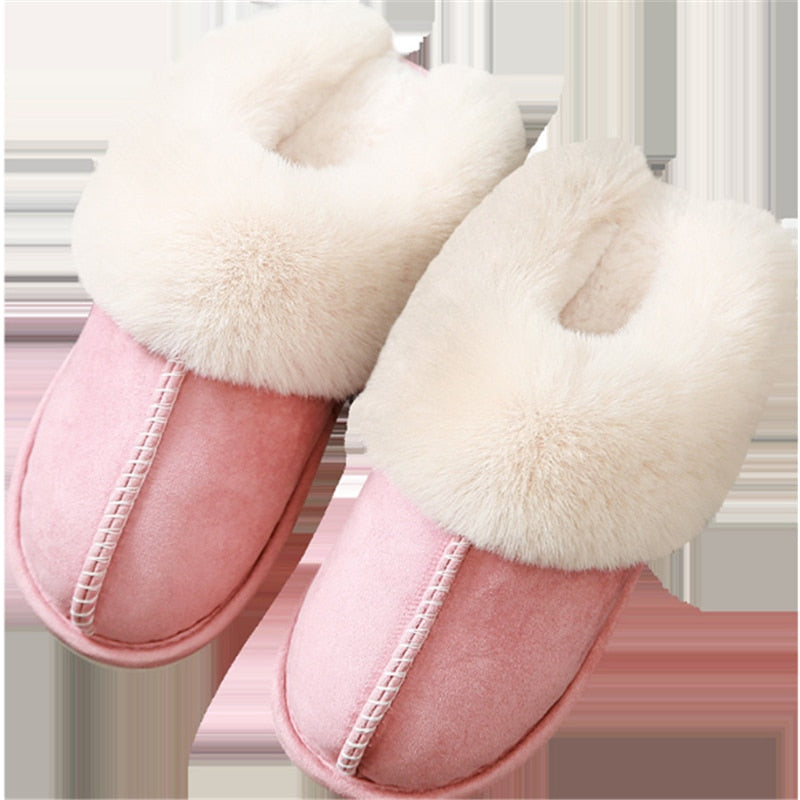 Flauschige en modieuze huis slippers met antislipzool-mezamstore.nl