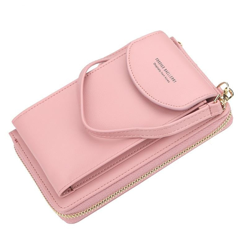 Elegante en Ruime Crossbody Handtas met Ritsvakken