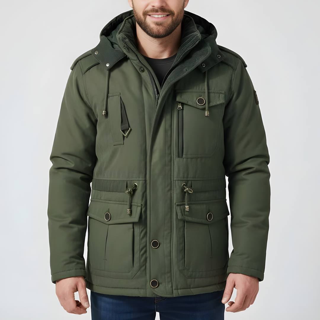 Heren Winterjas met Capuchon – Warm & Functioneel