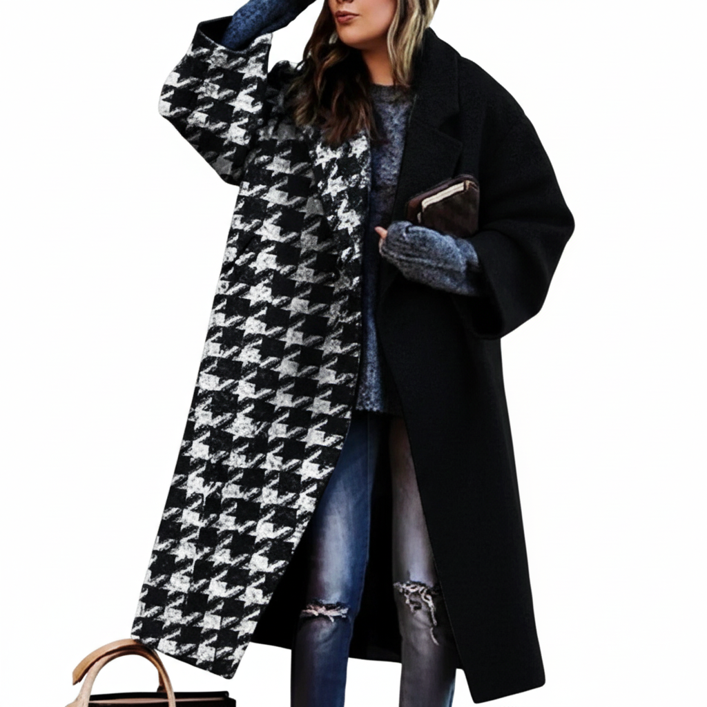 Lange Dames Wintermantel – Warme Oversized Jas in Diverse Prints