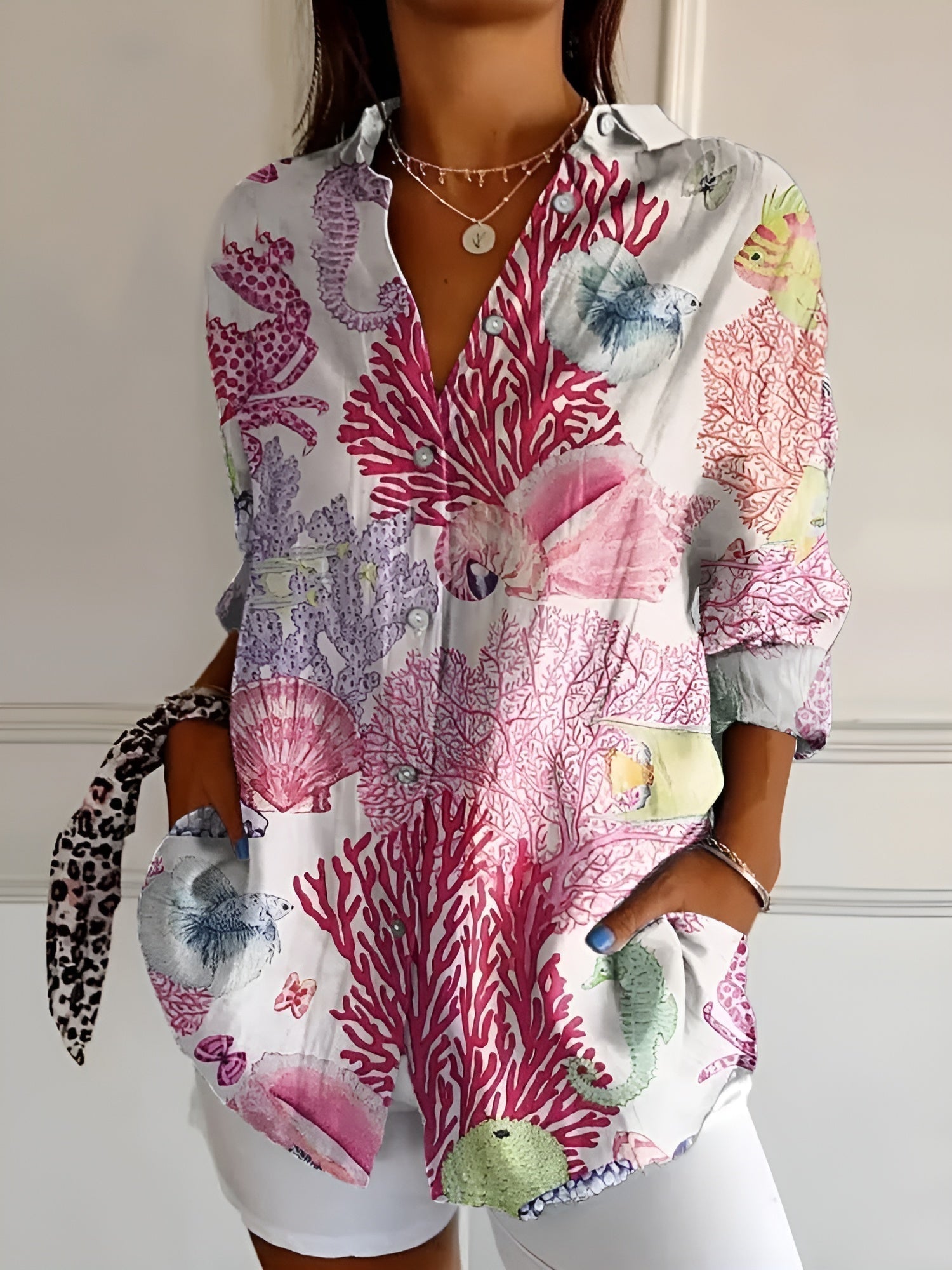 Stijlvolle Damesblouse Button-Down | Langarmig en Comfortabel