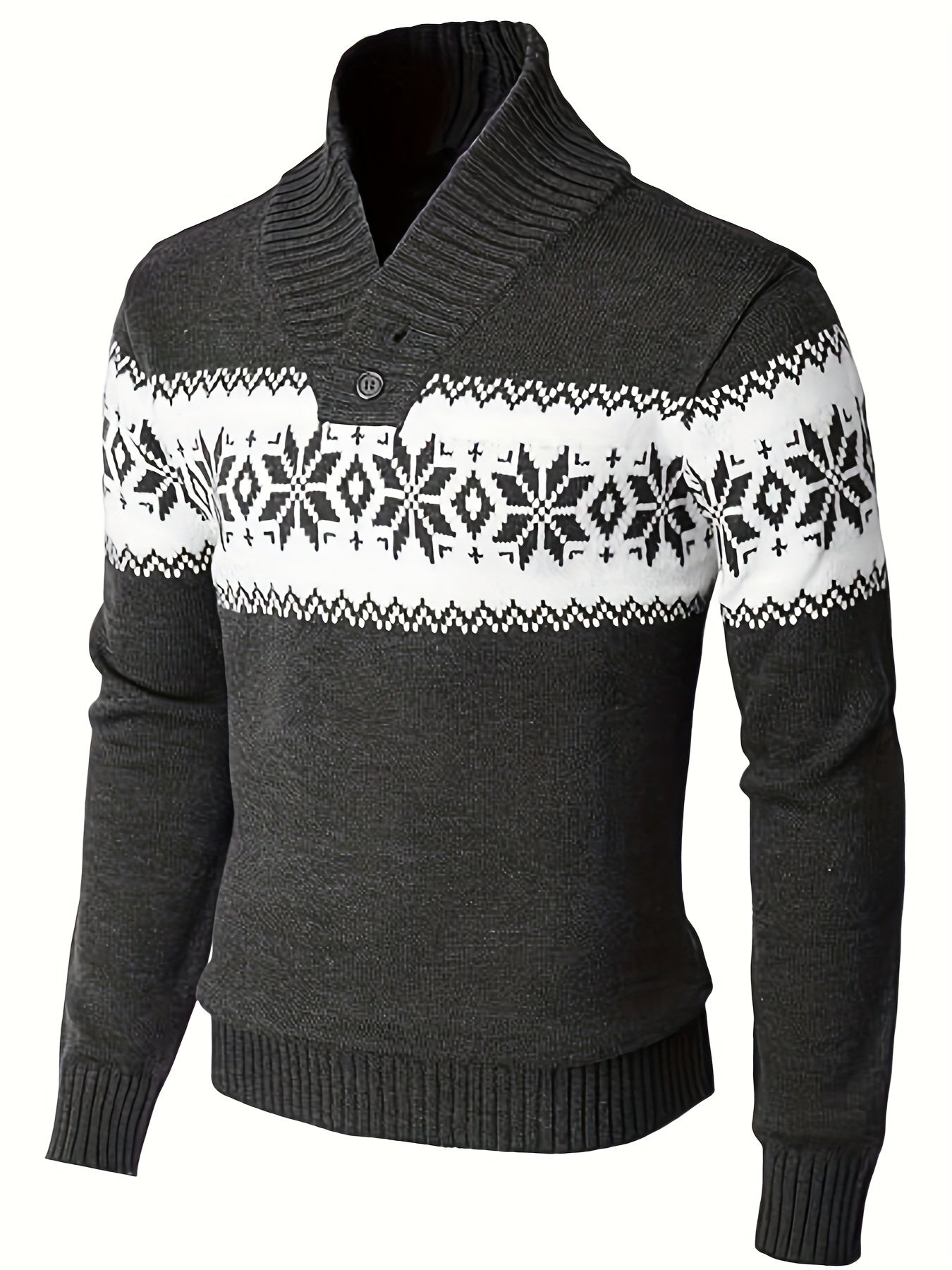 Heren Wintertrui met Noors Motief – Warme Kerst & Winter Sweater