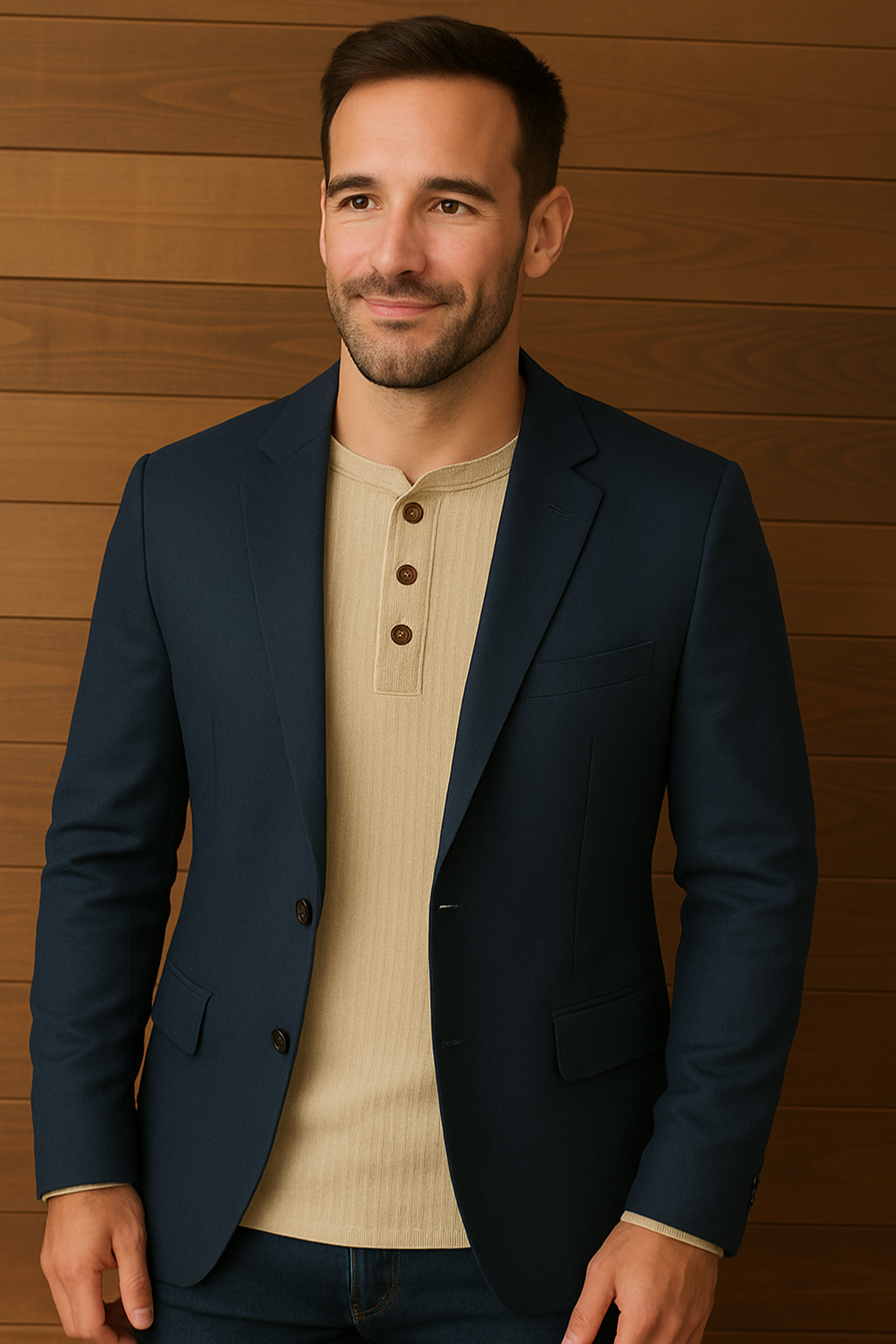 Heren Henley Longsleeve – Comfortabele Casual Top met Knoopjes