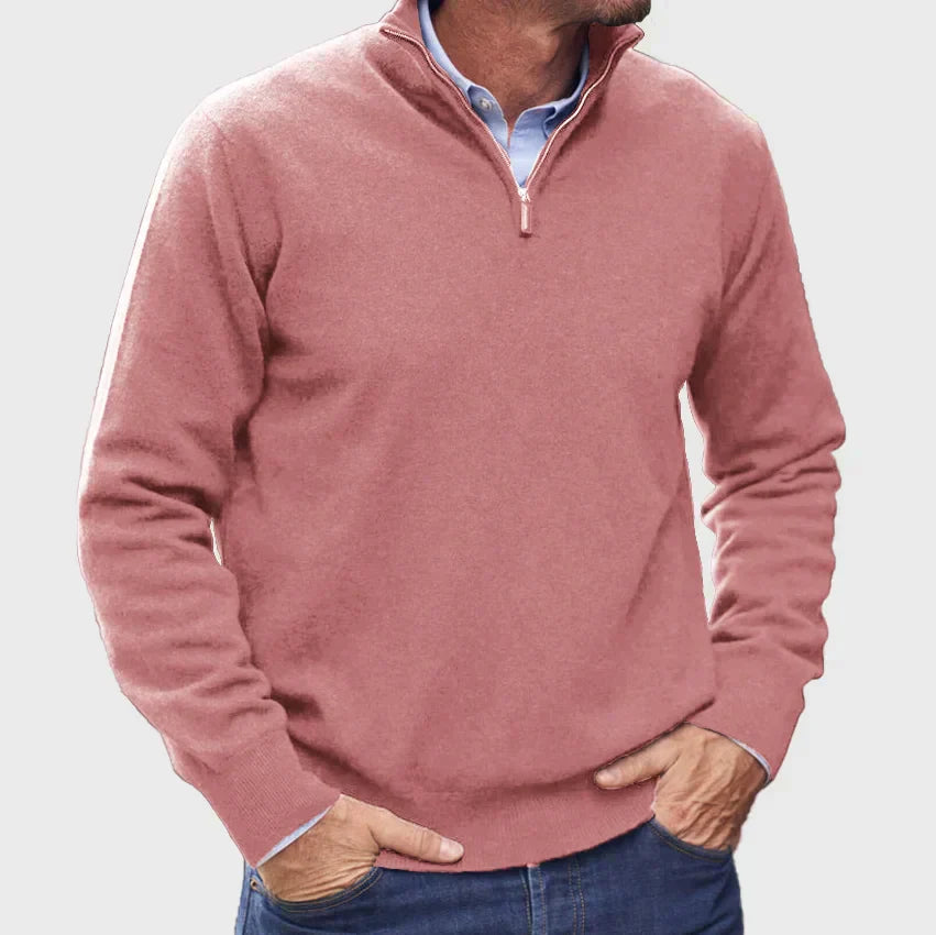Heren Half-Zip Trui – Comfortabele Klassieke Sweater