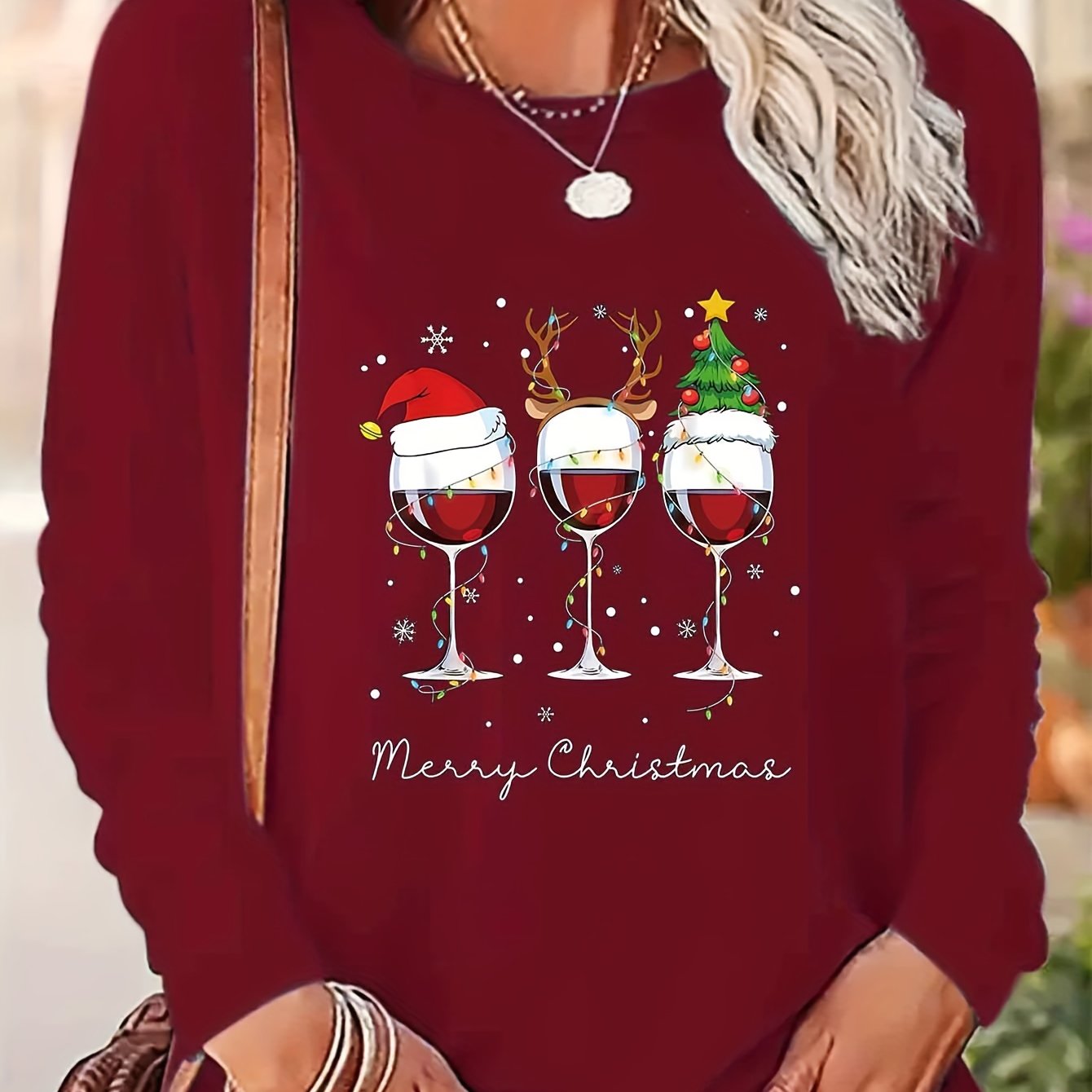 Dames Kerst Sweater – Comfortabele Trui met Feestelijke Print
