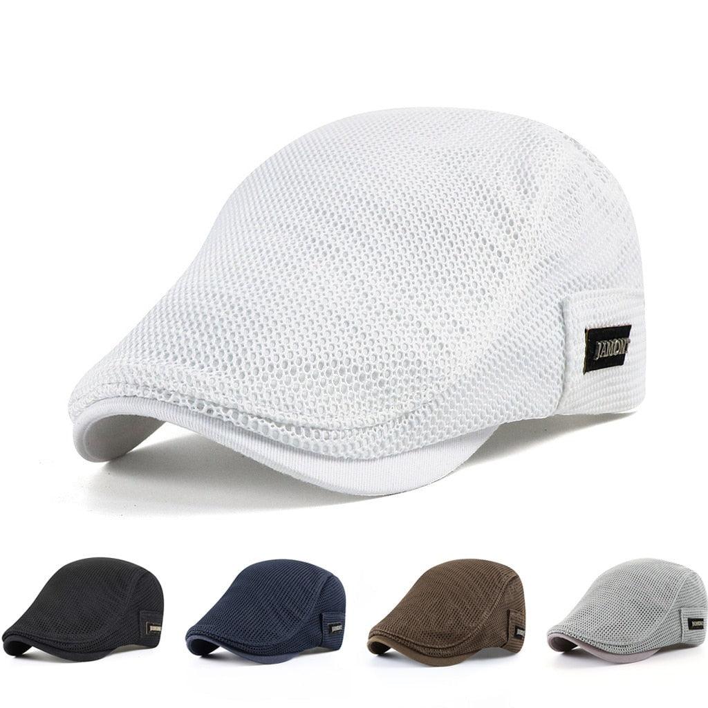 Heren Ademend Flatcap – Lichtgewicht Zomerpet