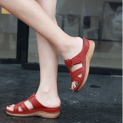 Comfortabele Slip-On Dames Sandalen met Sleehak