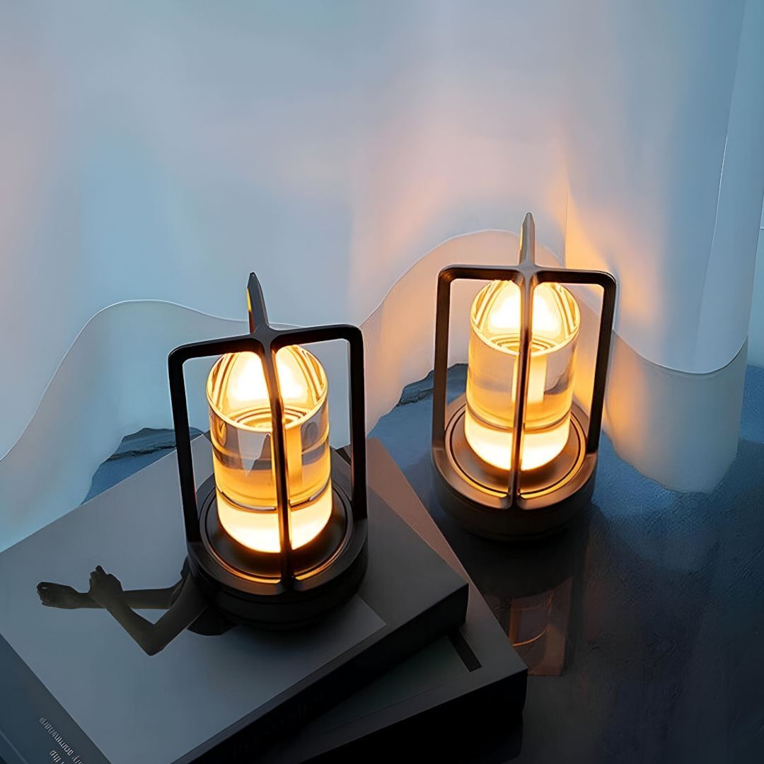 Moderne sfeerlamp – Elegante cilindervormige tafellamp met warm licht