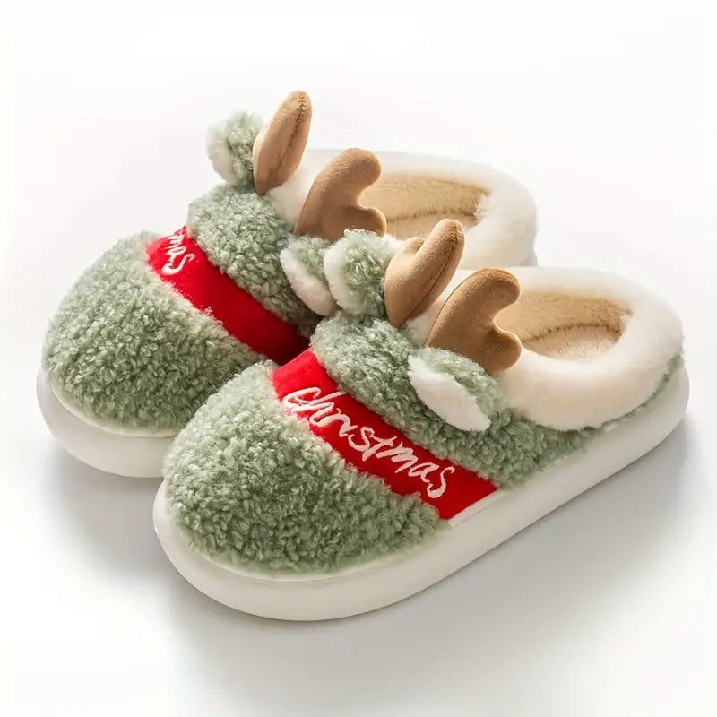 Kerst Rendier Pantoffels – Warme en Zachte Winter Slippers