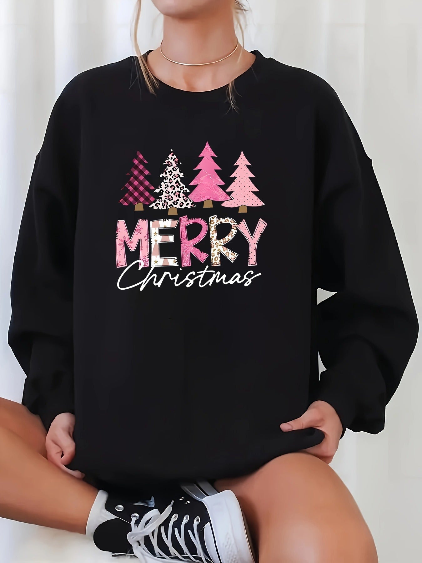 Dames Kersttrui – Comfortabele Winter Sweater met Print
