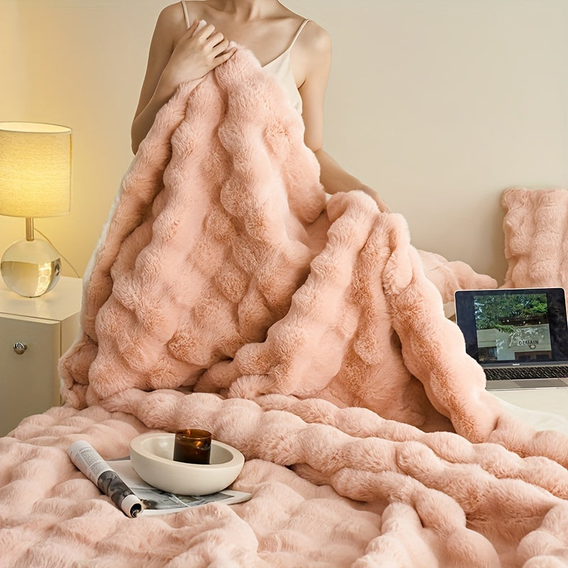 Pluizige luxe deken – Warme en stijlvolle plaid voor elk seizoen
