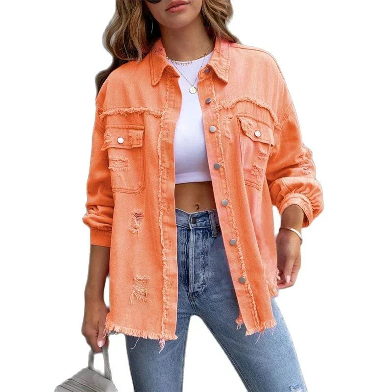 Dames Denim Jacke met Bohemian Chic voor Zomer-mezamstore.nl