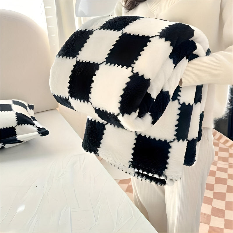 Kuscheldecke van Fleece | Bunt kariert | Perfect voor gezellige avonden en stijlvol interieur-mezamstore.nl