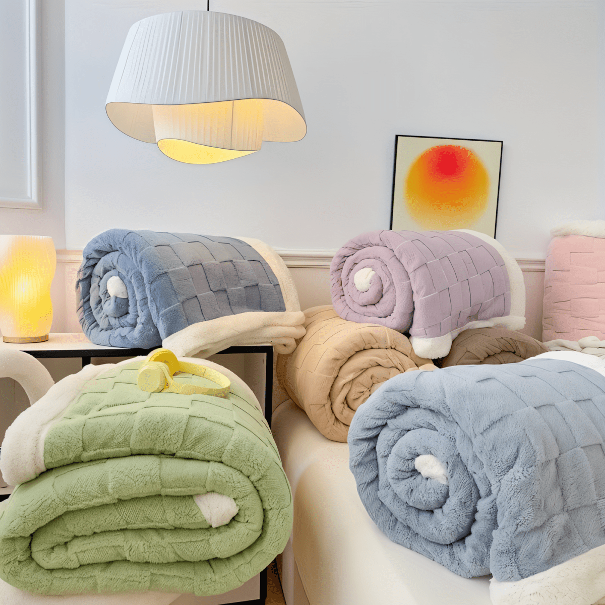 Dubbelzijdige Pluche Woondeken – Zachte & Warme Deken voor Bed & Bank