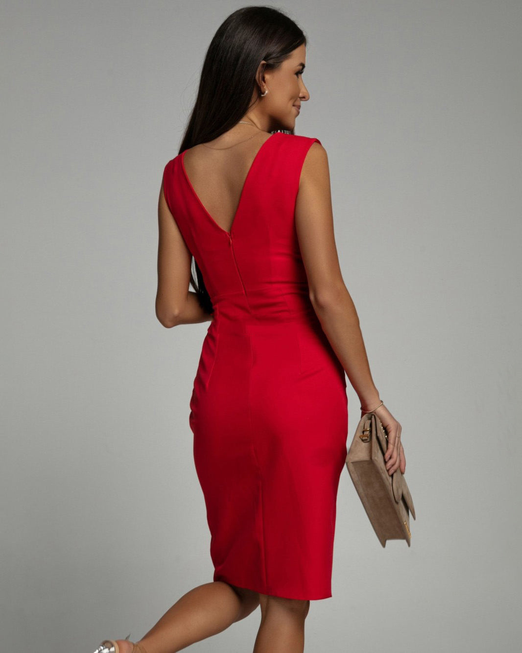 MIDI Wikkeljurk met Elegante Pasvorm en Comfortabel Stof
