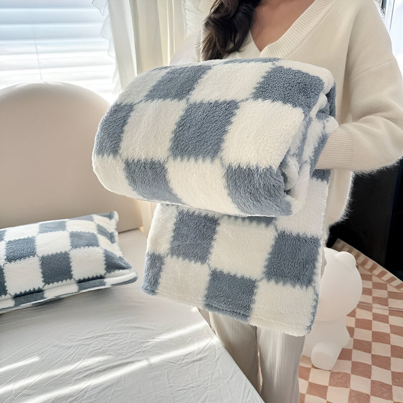 Kuscheldecke van Fleece | Bunt kariert | Perfect voor gezellige avonden en stijlvol interieur-mezamstore.nl