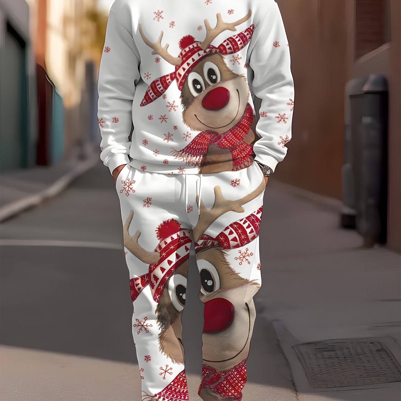 Unisex Kerst Joggingpak – Comfortabele Hoodie & Broek Set