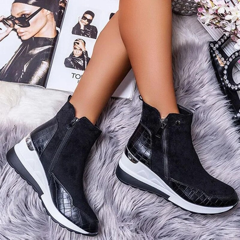 Dames enkellaarsjes – Sportieve winterboots met zachte voering