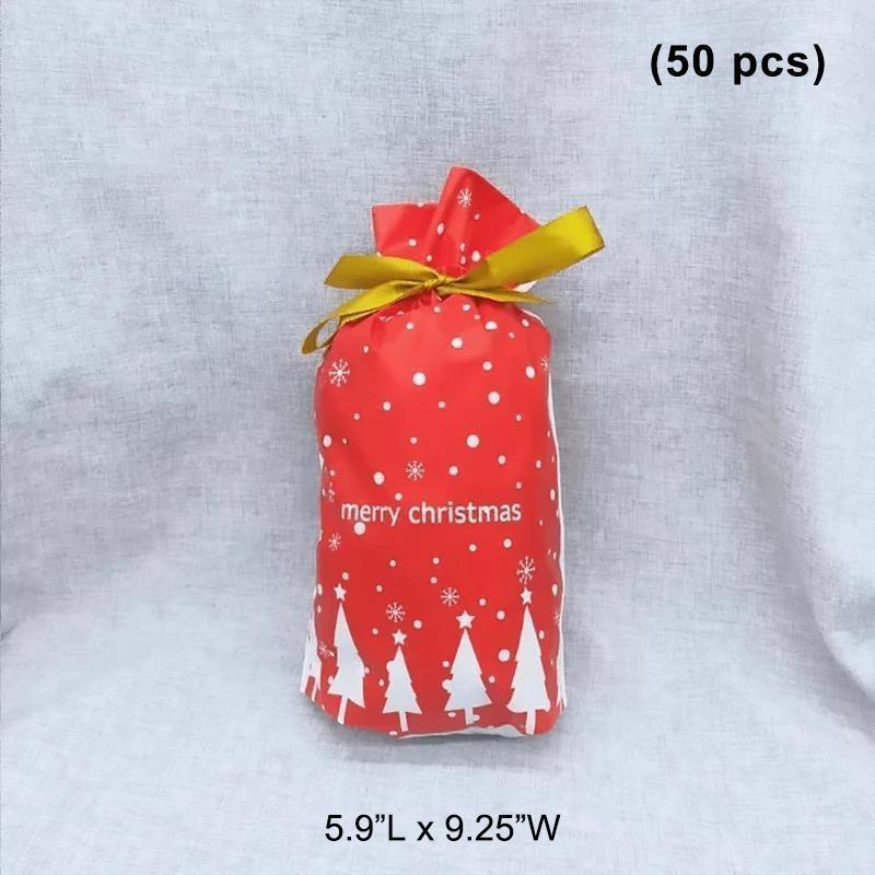 Kerst Cadeauzakjes – Feestelijke Gift Bags voor Cadeaus (50 stuks)