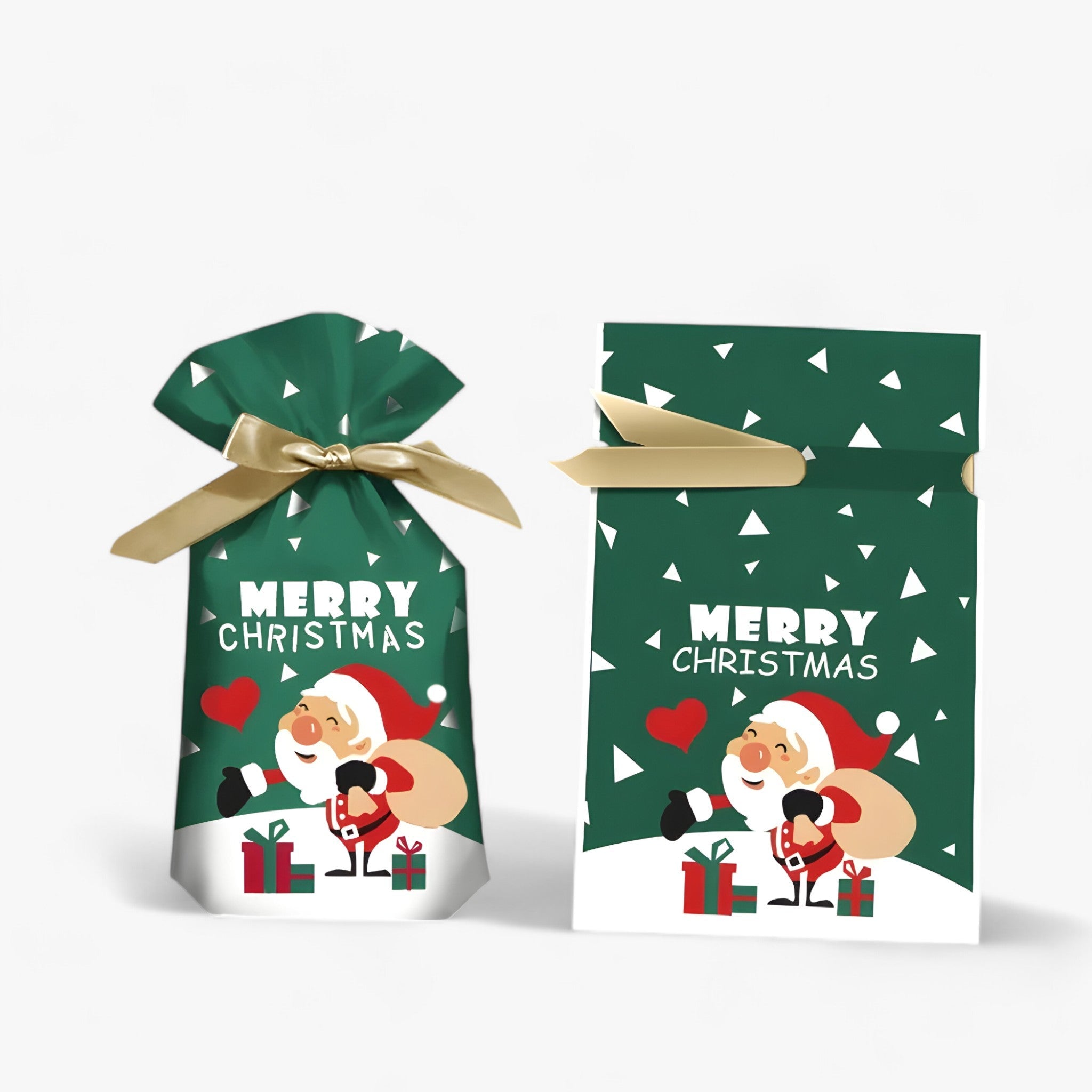 Kerst Cadeauzakjes met Strik – Decoratieve Zakjes voor Gift Packaging
