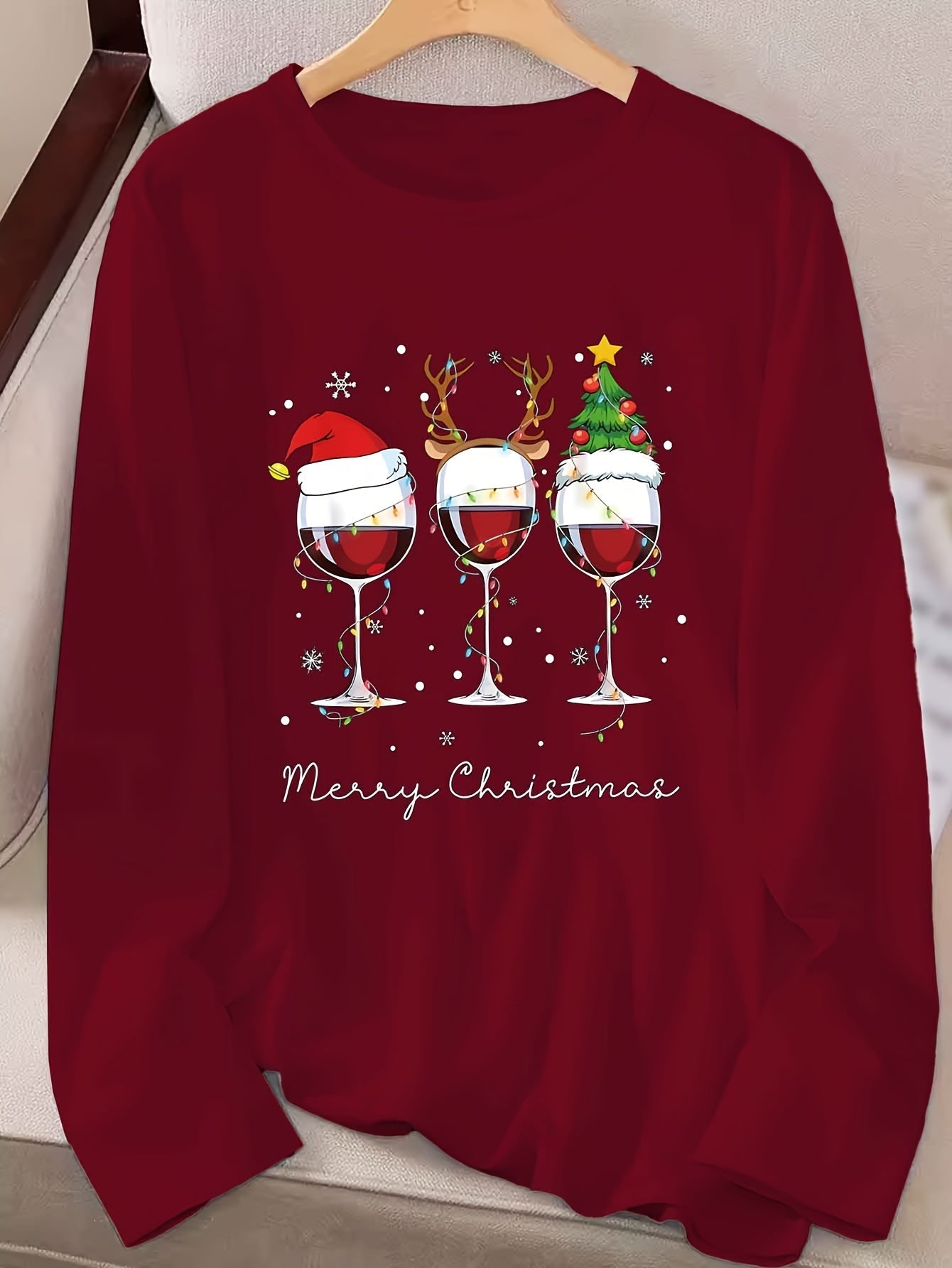 Dames Kerst Sweater – Comfortabele Trui met Feestelijke Print