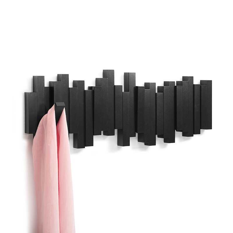 Kapstok met Magnetische Klapbare Haken en Houten Opties