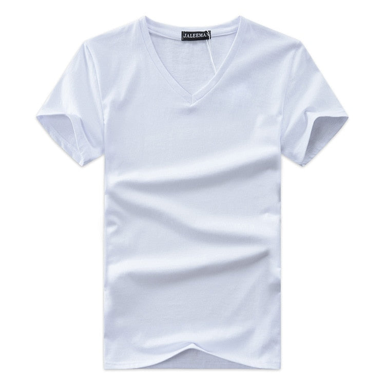 Slim Fit V-hals T-shirt voor Heren