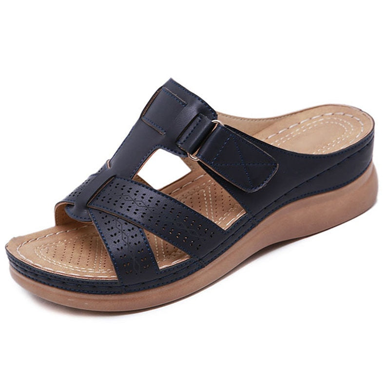 Comfortabele Slip-On Dames Sandalen met Sleehak