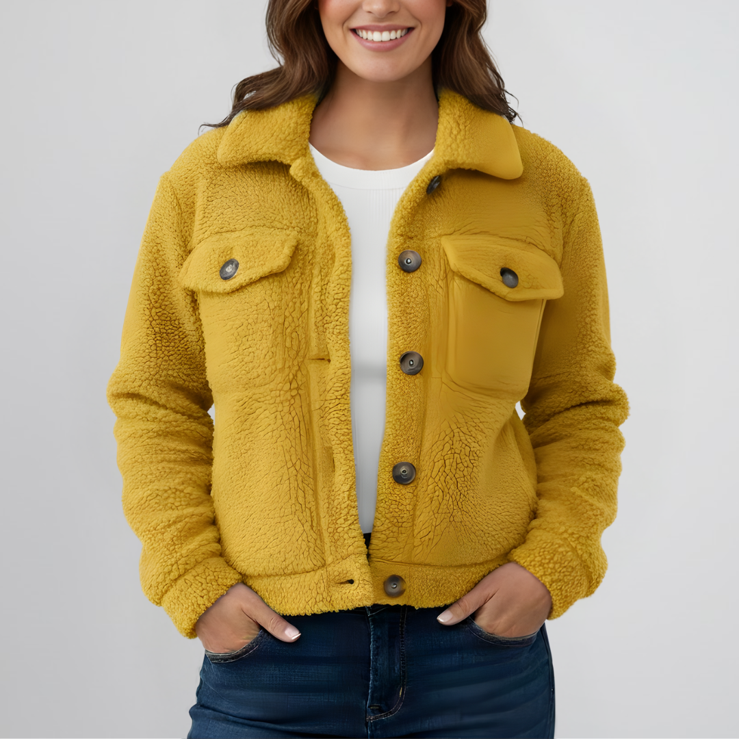 Dames Herfstjas met Zakken – Stijlvol & Comfortabel