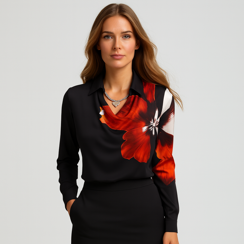 Dames Blouse met Bloemenprint – Elegante & Stijlvolle Pasvorm