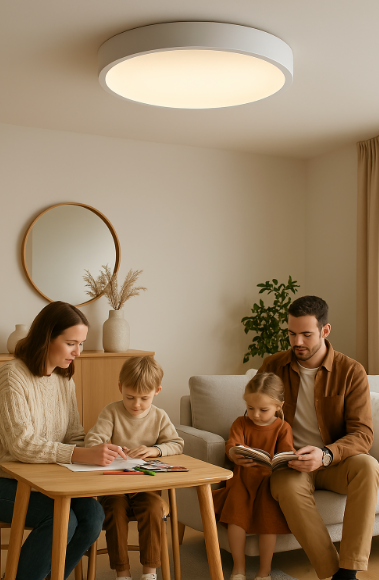 Ronde LED Plafondlamp - Scandinavisch Design, Duurzaam & Sfeervol Licht voor Thuis