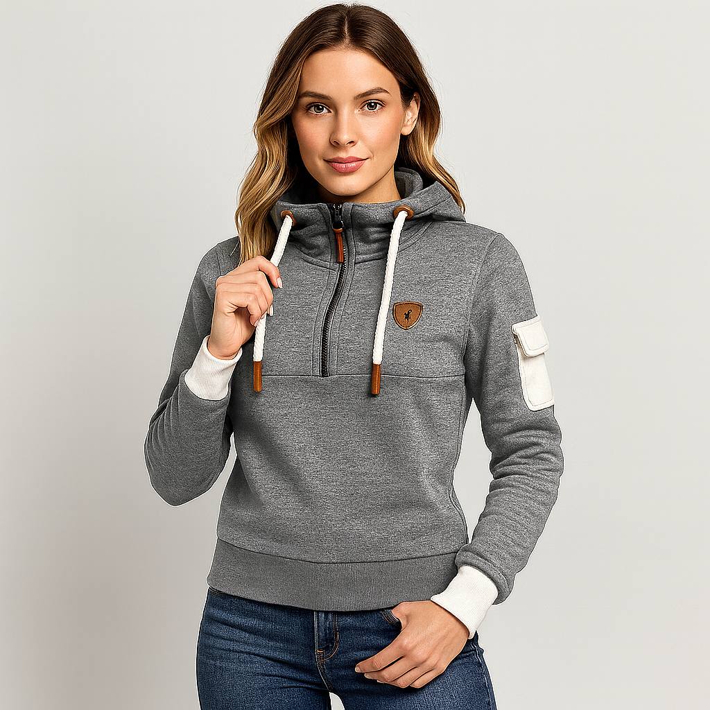 Dames Hoodie met Rits – Comfortabel, Stijlvol & Warm Ontwerp