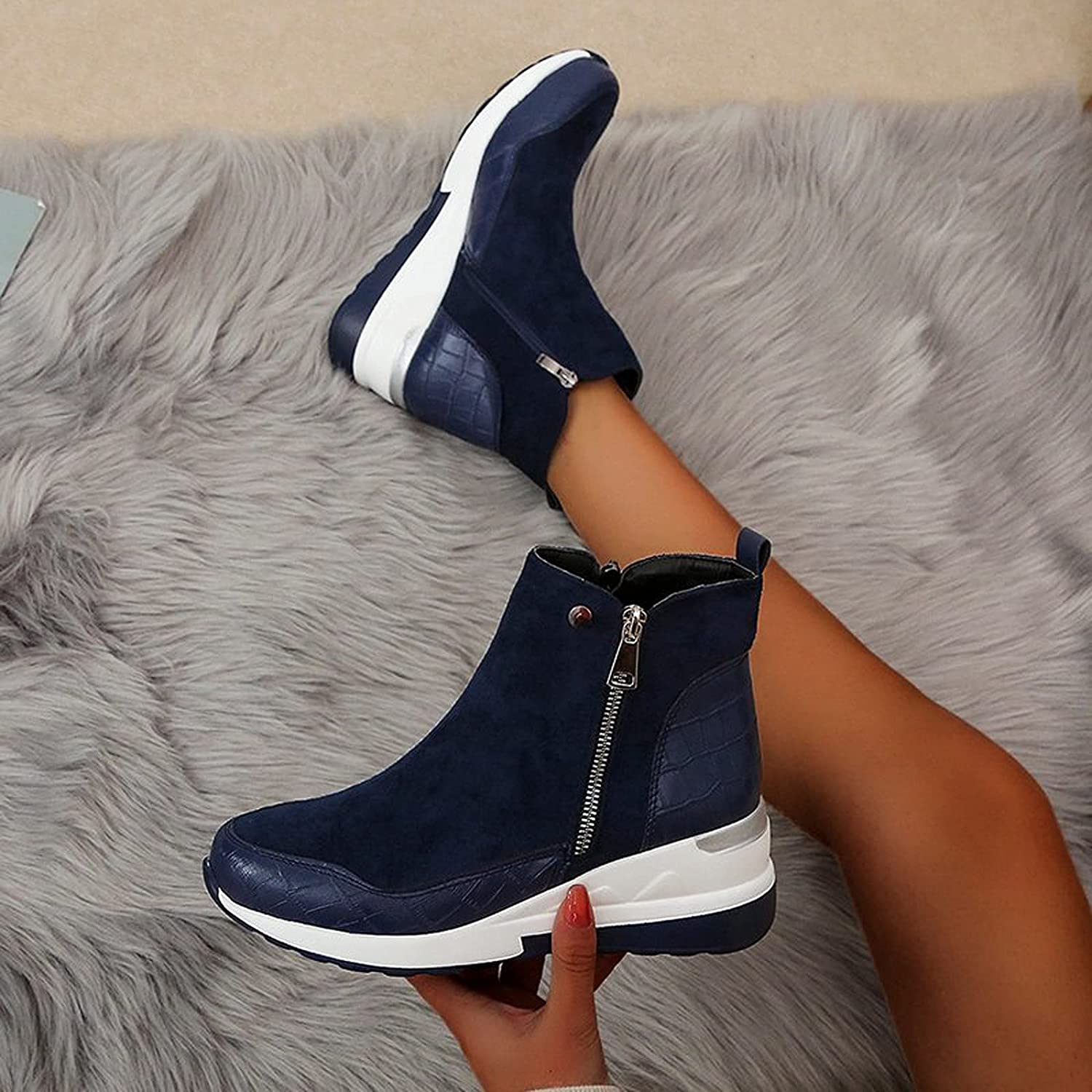 Dames enkellaarsjes – Sportieve winterboots met zachte voering