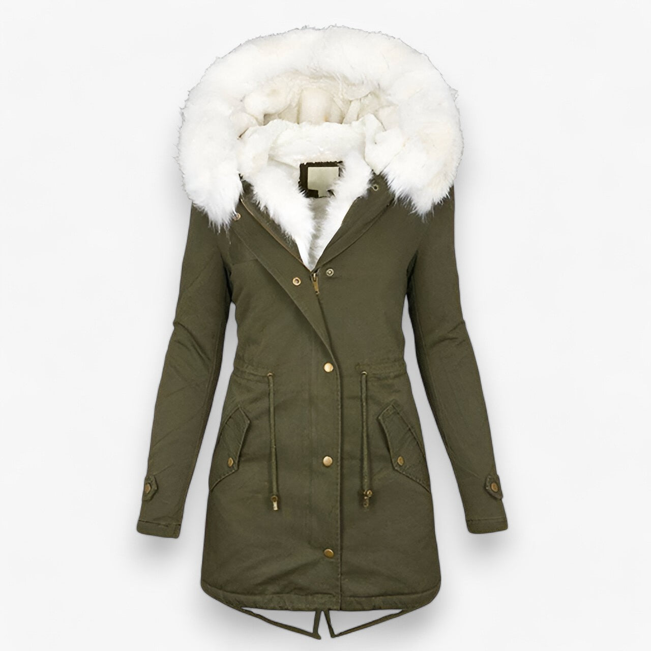Luxe Winterjas voor Dames – Elegante Jas met Grote Capuchon
