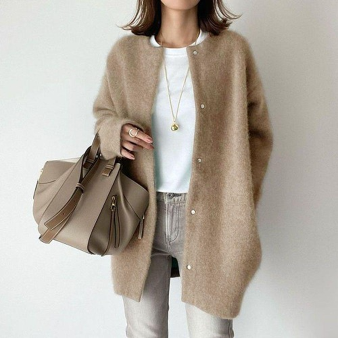 Oversized Vest Met Knopen Relaxed Fit Dames Casual Model
