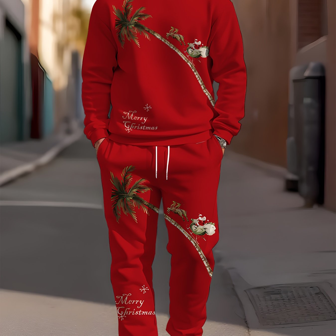 Unisex Kerst Joggingpak – Comfortabele Hoodie & Broek Set