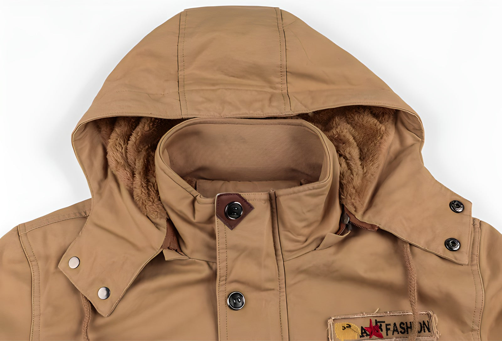 Waterdichte Winterjas Heren – Outdoor Jas met Fleece Capuchon & Zakken