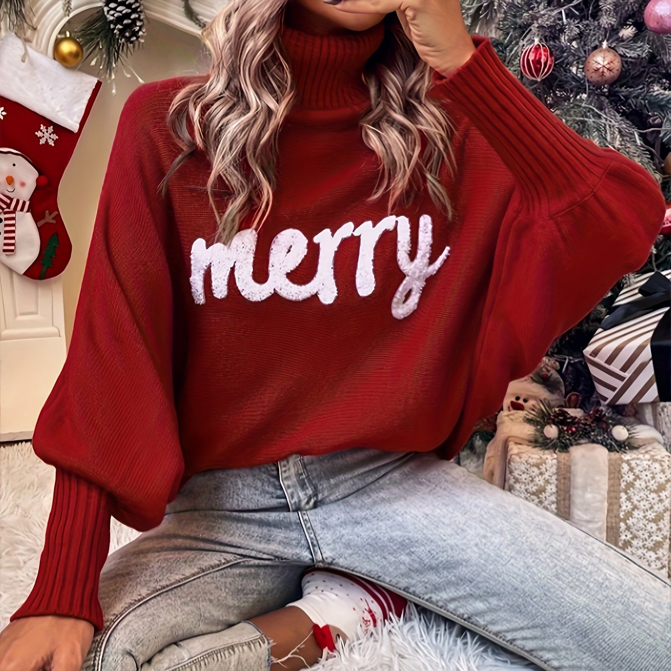 Dames Kersttrui “Merry” – Comfortabele Winter Sweater