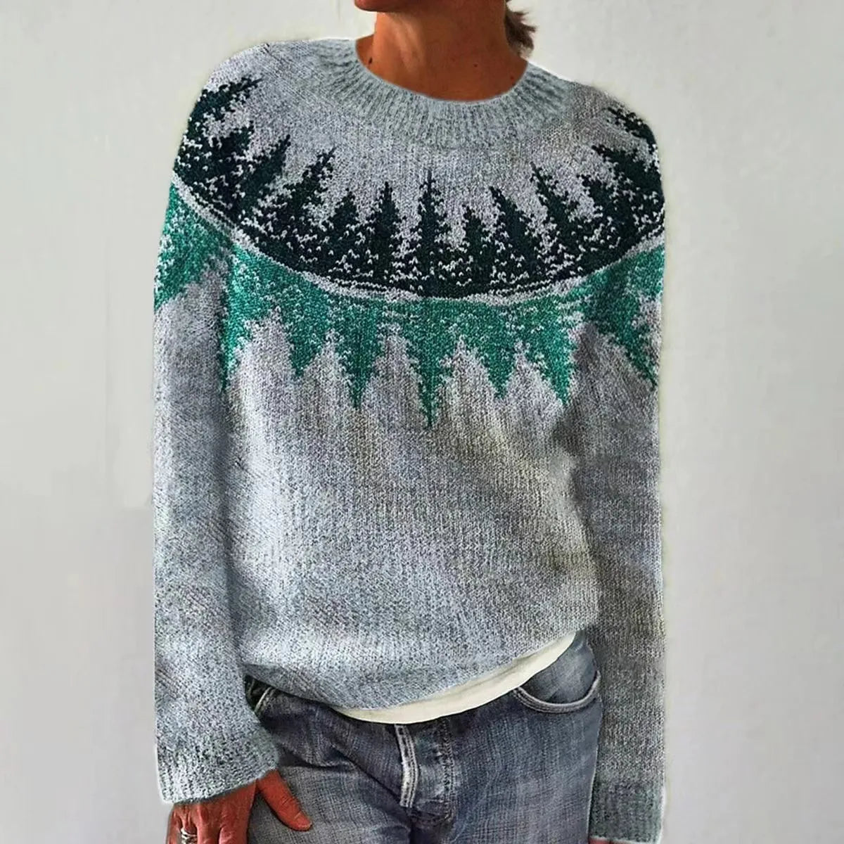 Retro Sweater met Comfortabele Pasvorm en Stijlvol Design