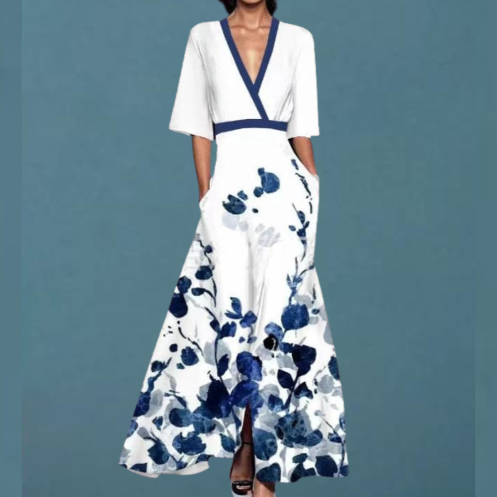 Elegante Bloemenjurk met Comfortabele Pasvorm