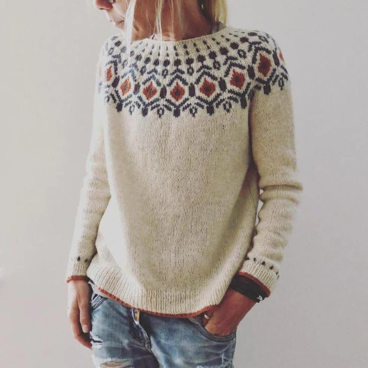 Uniek en Elegant Herfstpullover voor Dames-mezamstore.nl