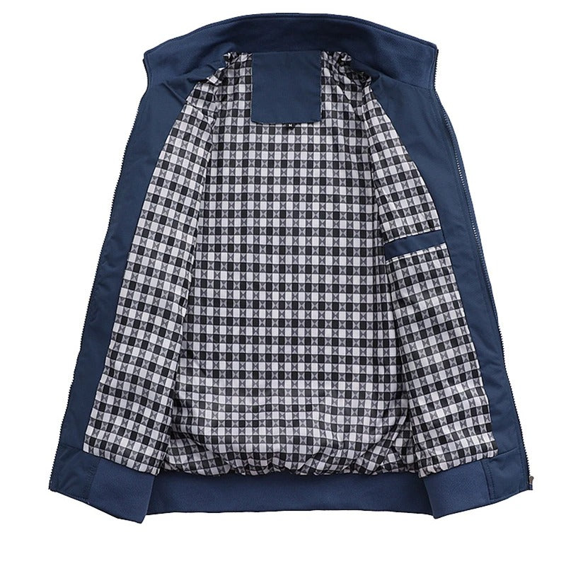Heren Slim Fit Bomberjack met Rits – Lichtgewicht Voorjaar en Herfst Jas