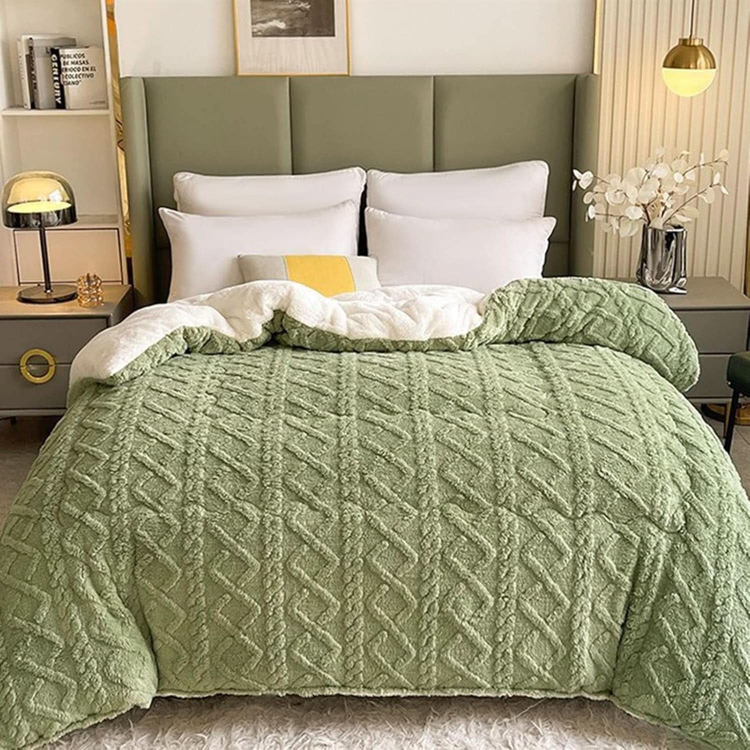 Dubbelzijdige Pluche Dekbedsprei – Zachte & Luxe Woonsprei voor Bed