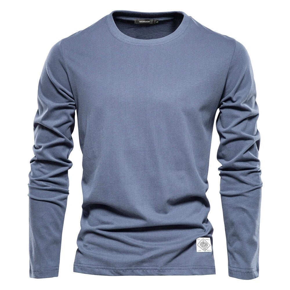 Heren Basic Longsleeve Shirt – Comfortabele Casual Lange Mouwen