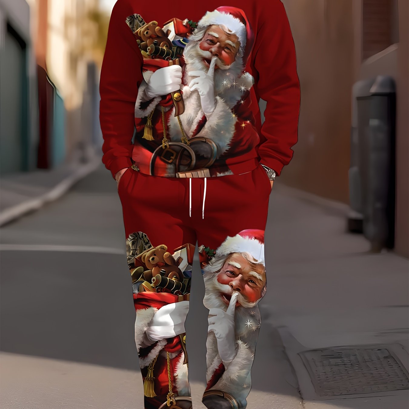 Unisex Kerst Joggingpak – Comfortabele Hoodie & Broek Set