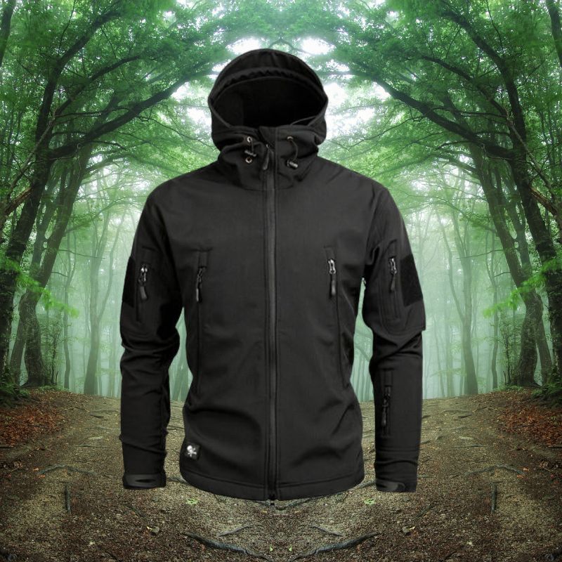 Heren Outdoor Softshell Jas – Tactisch Ontwerp met Capuchon