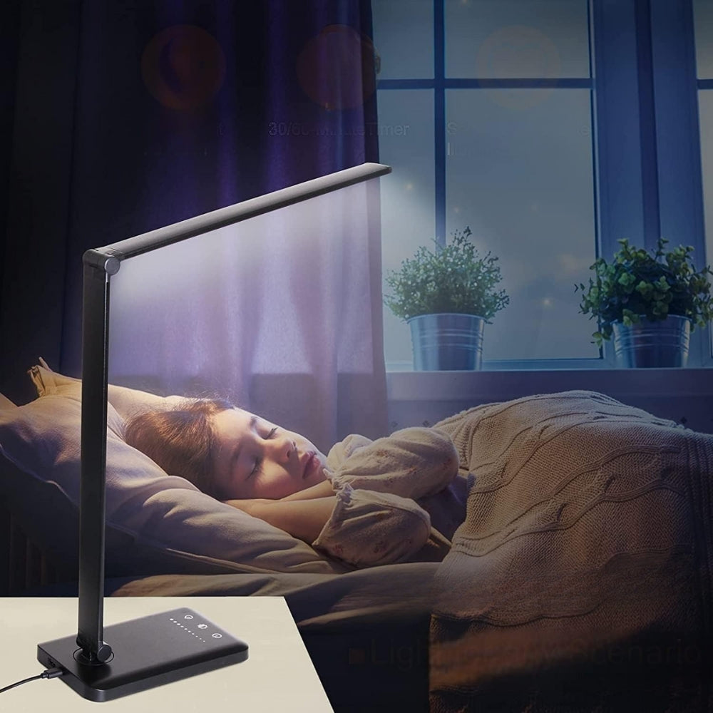 LED Bureaulamp met Draadloze Oplader & Verstelbare Helderheid