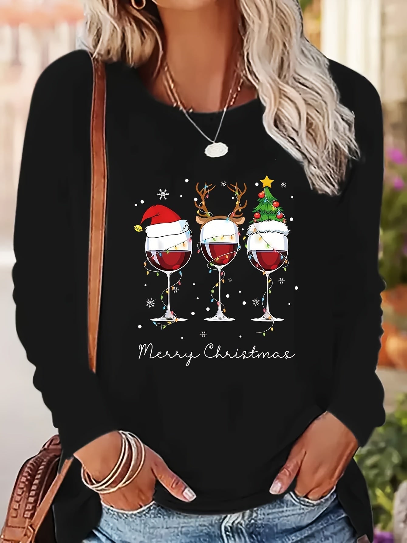 Dames Kerst Sweater – Comfortabele Trui met Feestelijke Print