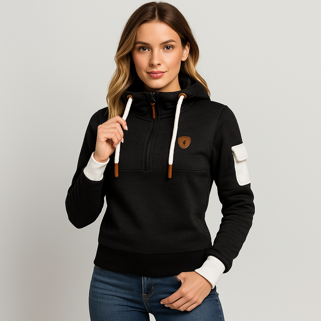 Dames Hoodie met Rits – Comfortabel, Stijlvol & Warm Ontwerp